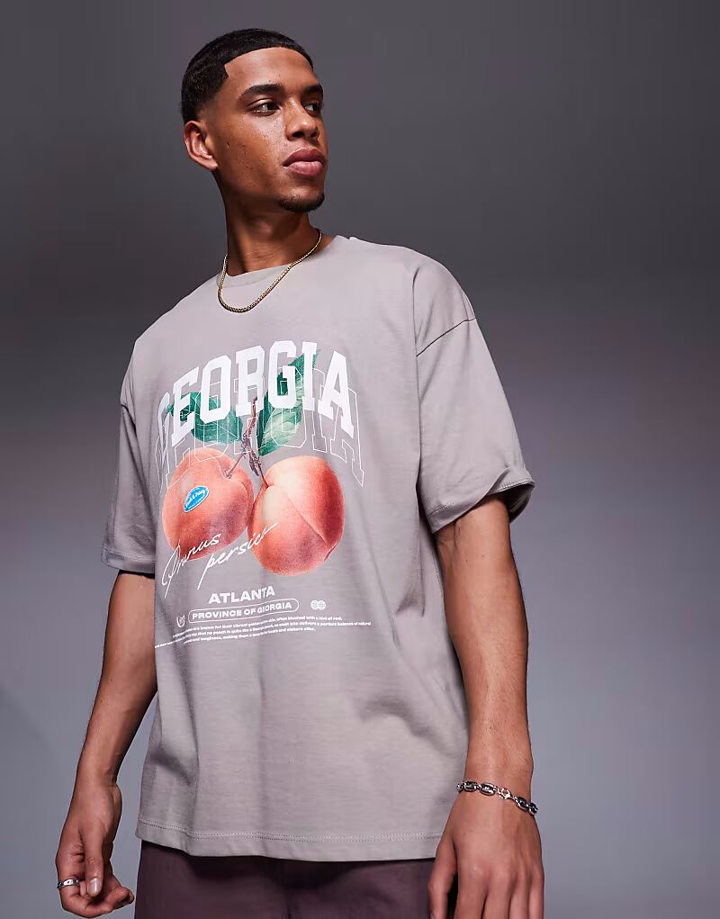 Футболка свободного кроя ASOS DESIGN с принтом персиков коричневого цвета
Футболка свободного кроя ASOS DESIGN с принтом персиков коричневого цвета