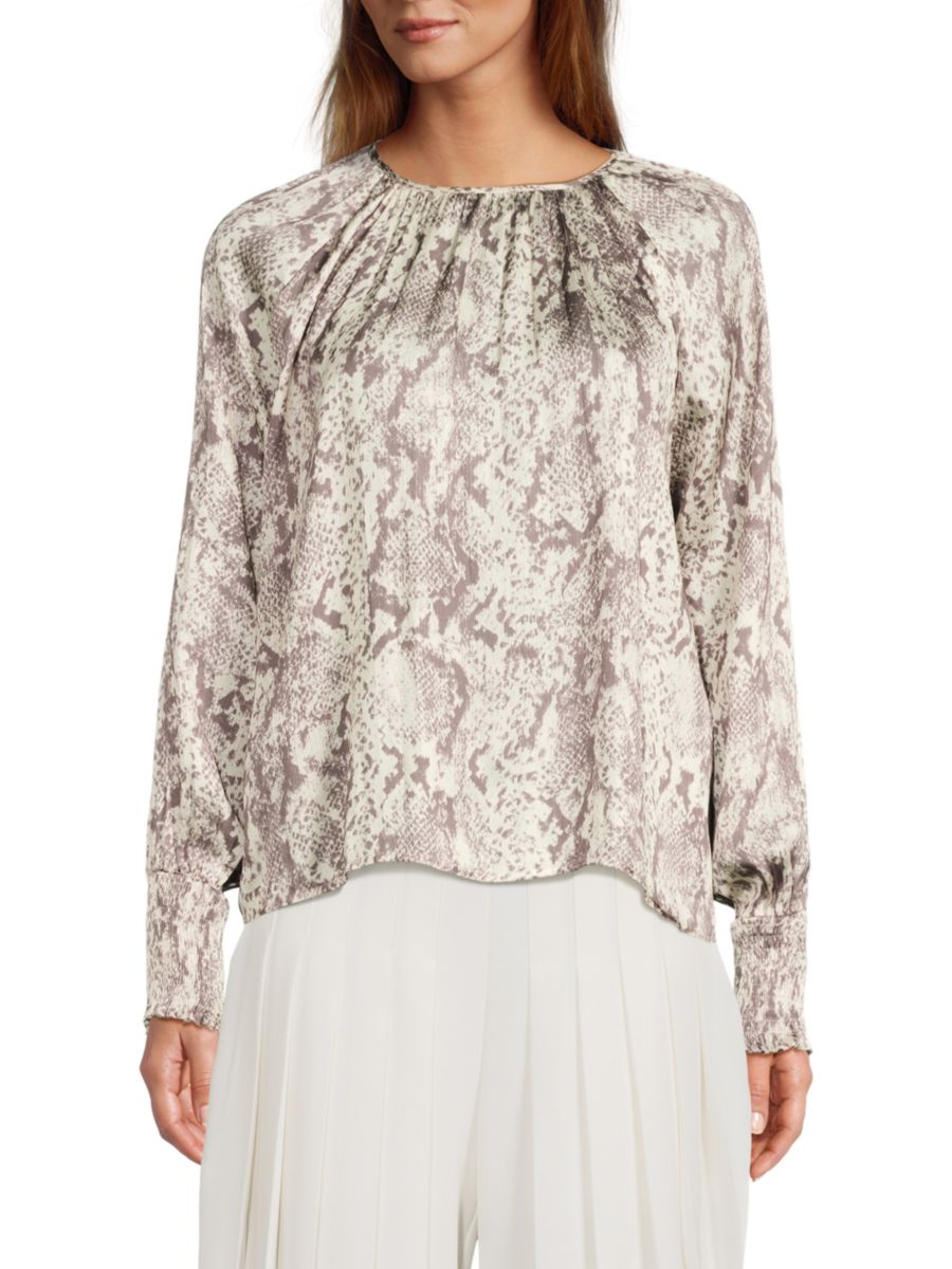 Блузка с длинными рукавами и плиссировкой под змеиный узор Area Stars, цвет Snake
Блузка с длинными рукавами и плиссировкой под змеиный узор Area Stars, цвет Snake