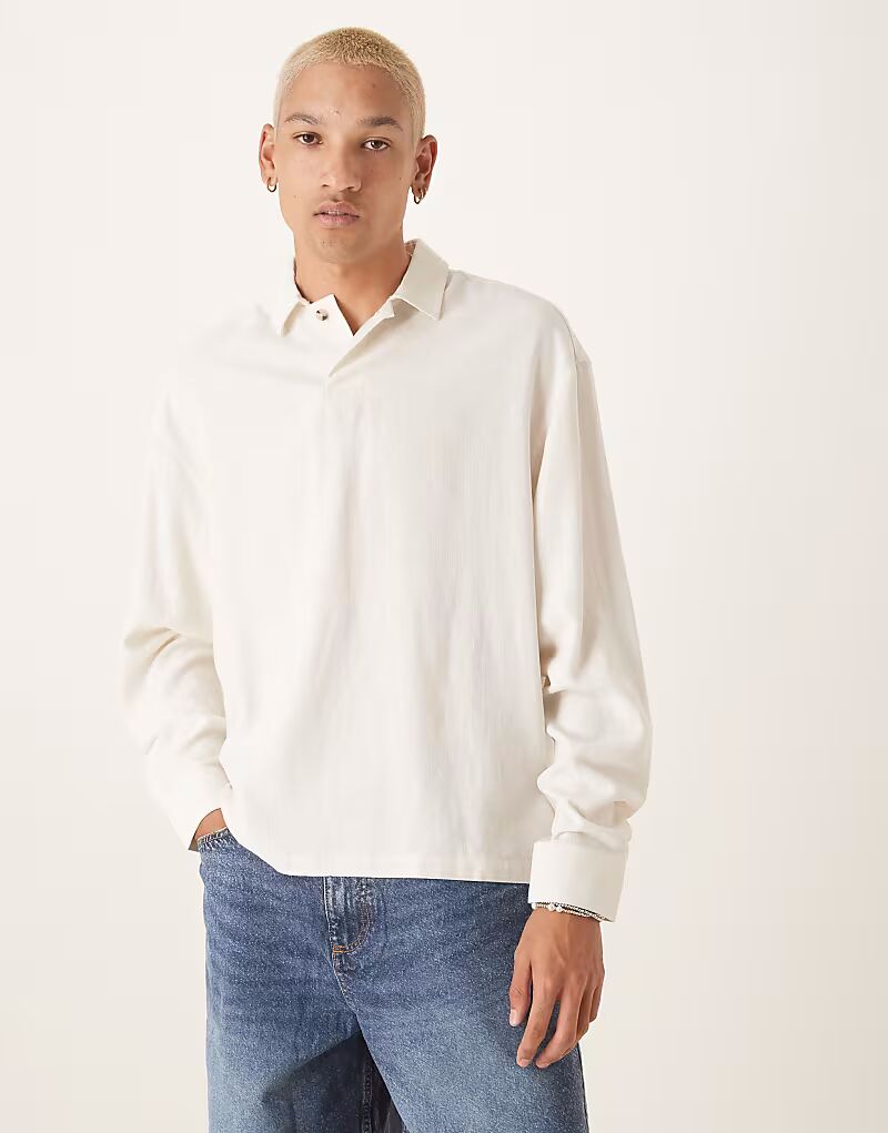 Рубашка свободного кроя ASOS DESIGN из смеси белого льна
Рубашка свободного кроя ASOS DESIGN из смеси белого льна