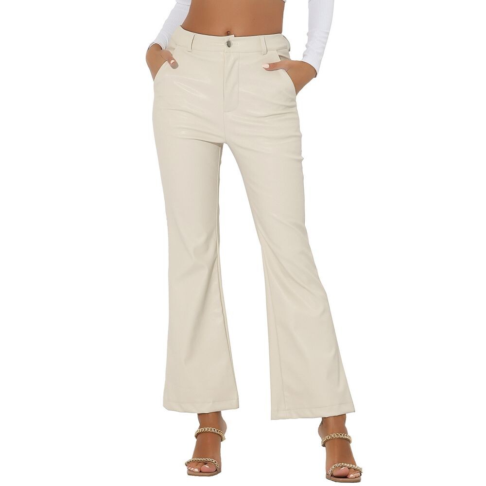 Расклешенные брюки из искусственной кожи для женских брюк из искусственной кожи с высокой талией ALLEGRA K, белый
Расклешенные брюки из искусственной кожи для женских брюк из искусственной кожи с высокой талией ALLEGRA K, белый