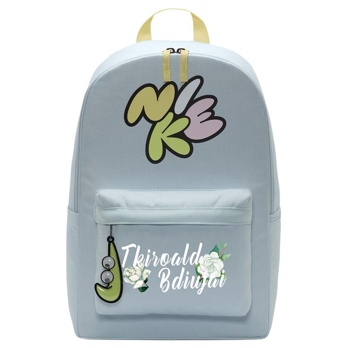 Nike Тканевый рюкзак женский ледниково-голубой и нежно-желтый и светло-лимонный, Floral Letter 
Nike Тканевый рюкзак женский ледниково-голубой и нежно-желтый и светло-лимонный, Floral Letter