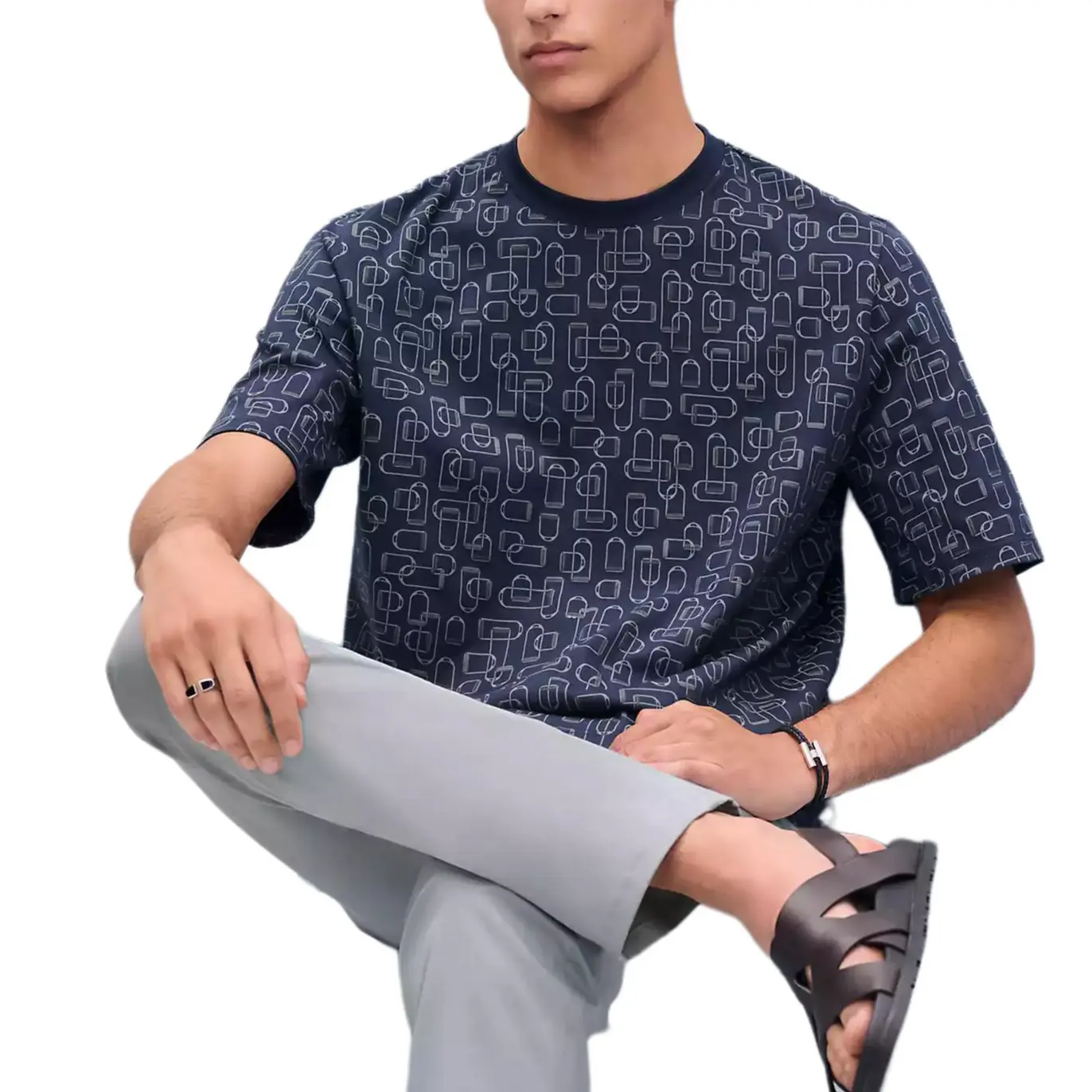 HERMES Футболка SS25 мужская deep sea blue
HERMES Футболка SS25 мужская deep sea blue