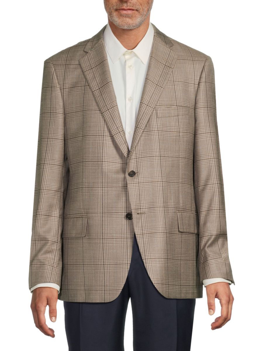 Спортивное пальто классического кроя из шерсти, шелка и льна в клетку с двумя пуговицами Samuelsohn, желто-коричневый
Спортивное пальто классического кроя из шерсти, шелка и льна в клетку с двумя пуговицами Samuelsohn, желто-коричневый