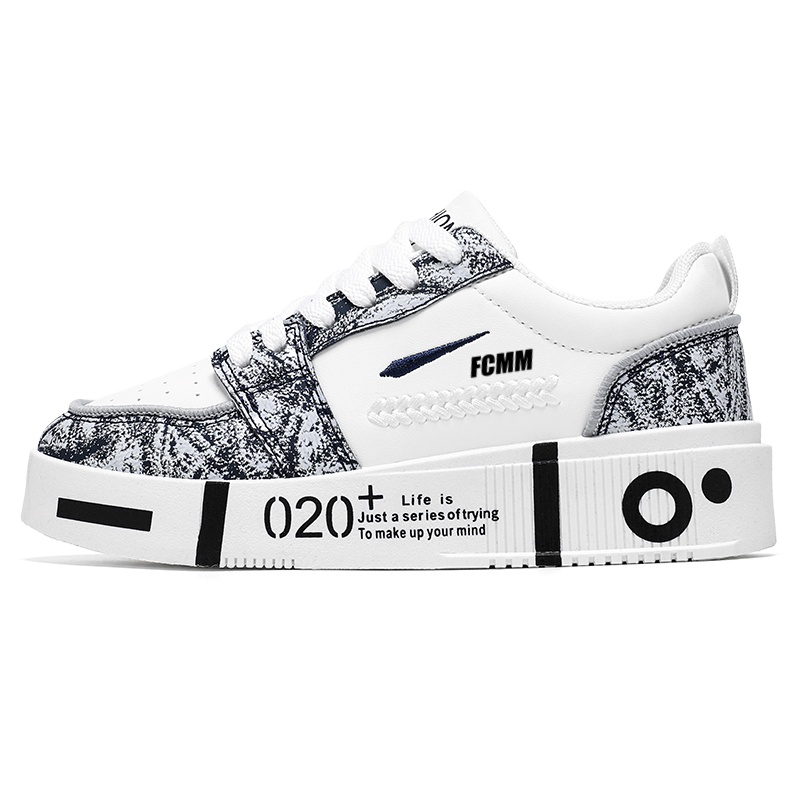 Нескользящие износостойкие низкие повседневные кроссовки для детей FCMM, белый/синий 
Нескользящие износостойкие низкие повседневные кроссовки для детей FCMM, белый/синий