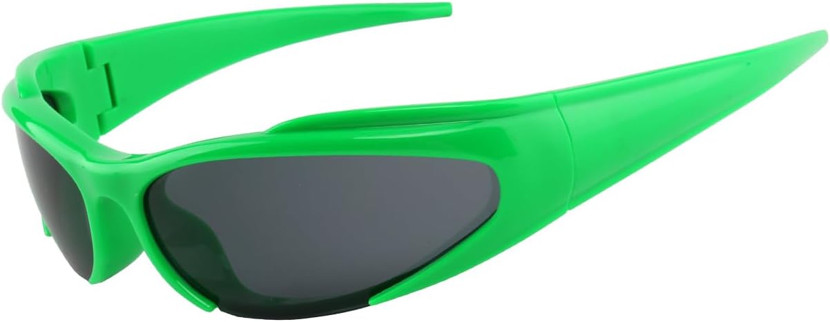 Солнцезащитные очки KENBO Y2K, обтекаемая форма, футуристические солнцезащитные очки для мужчин и женщин, овальная форма, модные спортивные солнцезащитные очки большого размера, Green Frame / Grey Lens
Солнцезащитные очки KENBO Y2K, обтекаемая форма, футуристические солнцезащитные очки для мужчин и женщин, овальная форма, модные спортивные солнцезащитные очки большого размера, Green Frame / Grey Lens