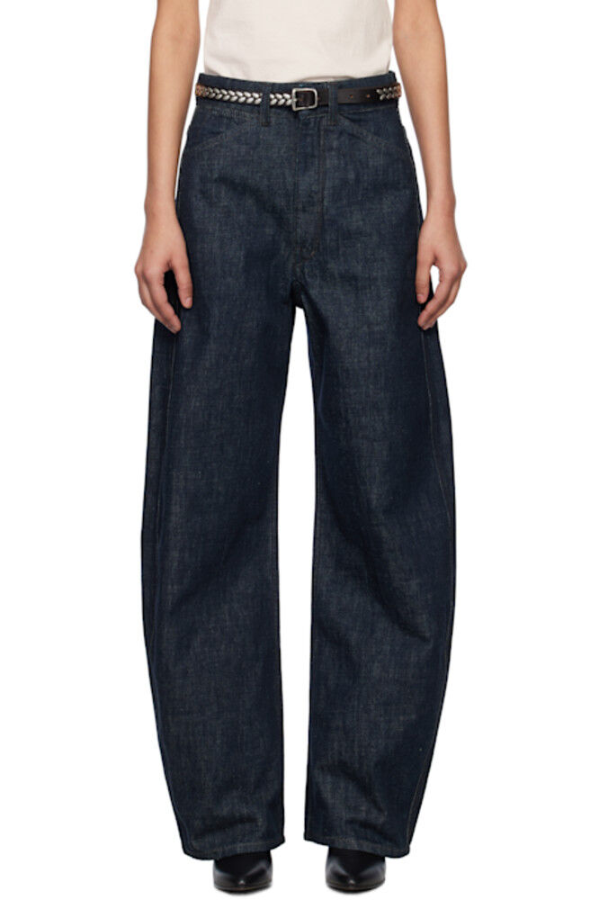 Синие закругленные джинсы с высокой талией LEMAIRE
Синие закругленные джинсы с высокой талией LEMAIRE