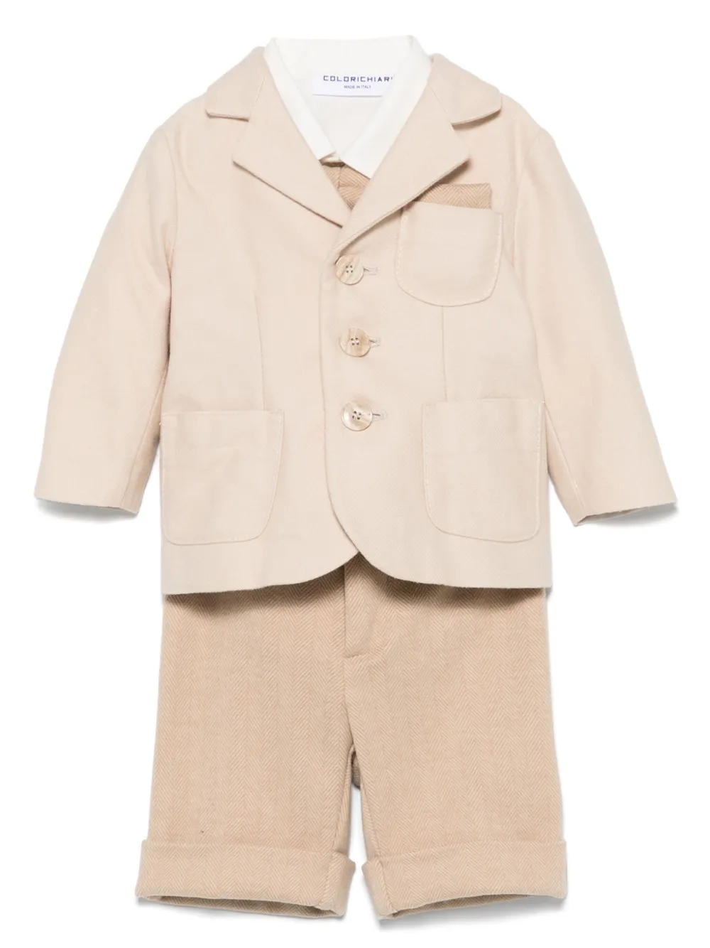 Комплект с однобортным пиджаком Colorichiari, нейтральный
Комплект с однобортным пиджаком Colorichiari, нейтральный