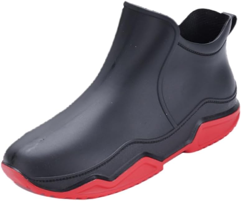 Мужские дождевые туфли - низкие с противоскользящей подошвой, водонепроницаемые плоские туфли Fusecottc, черный/красный
Мужские дождевые туфли - низкие с противоскользящей подошвой, водонепроницаемые плоские туфли Fusecottc, черный/красный