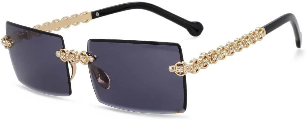 Защитные прямоугольные безрамочные женские солнцезащитные очки с металлическим покрытием и огранкой "бриллиант", защита от УФ-излучения UV400 LVTFCO, Black-gray
Защитные прямоугольные безрамочные женские солнцезащитные очки с металлическим покрытием и огранкой "бриллиант", защита от УФ-излучения UV400 LVTFCO, Black-gray