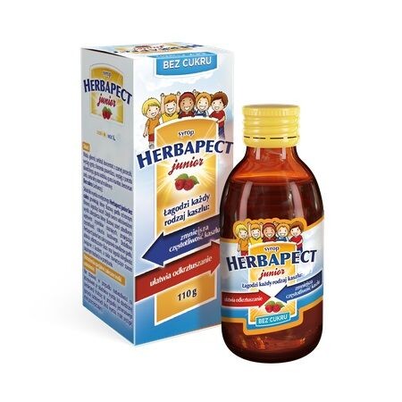 Herbapect Junior Malinowy Bez Cukru сироп от кашля, 110 g
Herbapect Junior Malinowy Bez Cukru сироп от кашля, 110 g