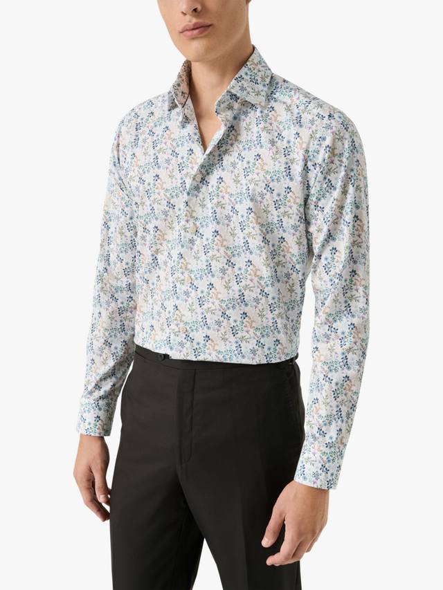 Хлопковая саржа классического кроя с цветочным принтом и устойчивостью к сминанию Eton, Mid Blue
Хлопковая саржа классического кроя с цветочным принтом и устойчивостью к сминанию Eton, Mid Blue