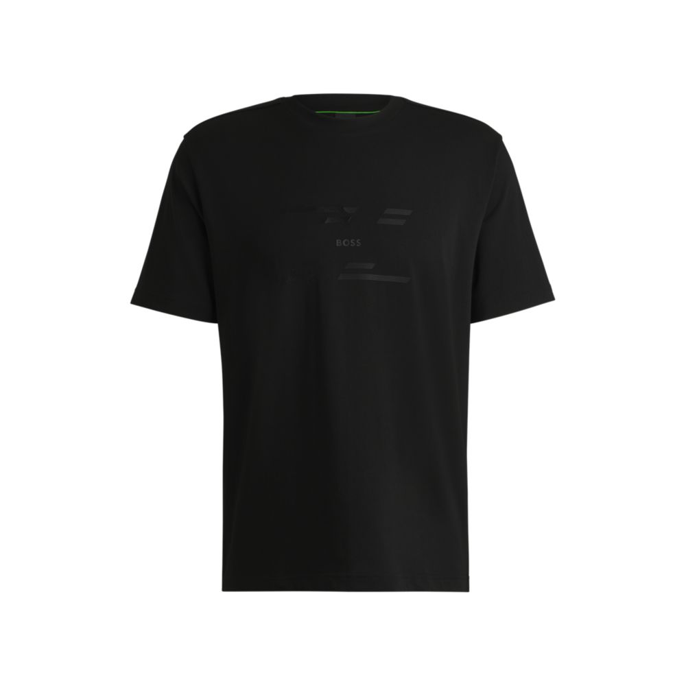 Футболка свободного кроя из хлопкового трикотажа с сезонным рисунком BOSS, черный
Футболка свободного кроя из хлопкового трикотажа с сезонным рисунком BOSS, черный