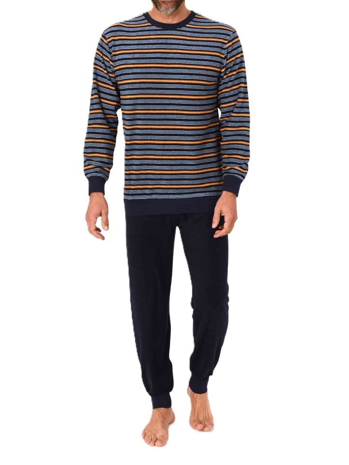 NORMANN Пижама из махровой ткани с длинными рукавами и манжетами коричневого цвета
NORMANN Пижама из махровой ткани с длинными рукавами и манжетами коричневого цвета