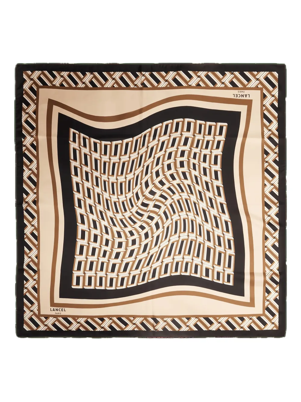 Геометрический шелковый шарф с монограммой Lancel, нейтральный
Геометрический шелковый шарф с монограммой Lancel, нейтральный
