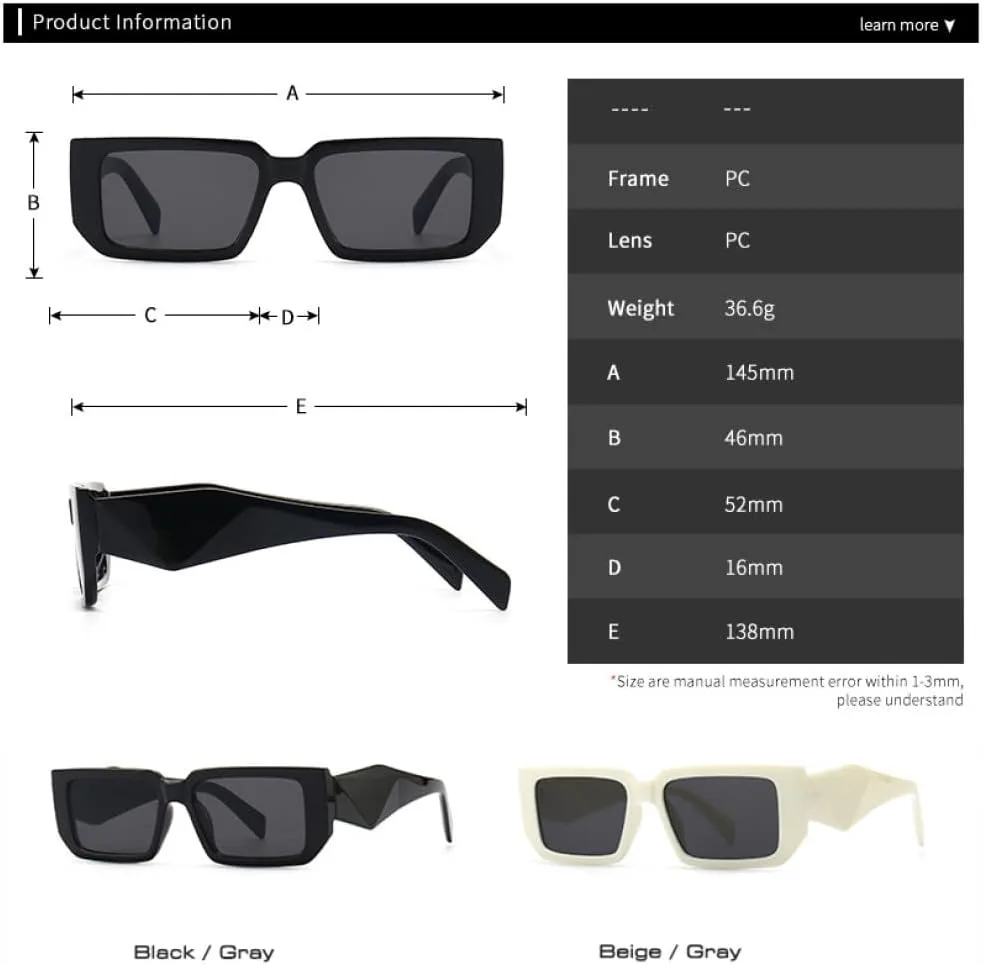 Женские солнцезащитные очки прямоугольной формы в стиле ретро 2027 года с защитой от УФ-излучения UV400, мужские квадратные солнцезащитные очки MTZJH, Beige Gray
Женские солнцезащитные очки прямоугольной формы в стиле ретро 2027 года с защитой от УФ-излучения UV400, мужские квадратные солнцезащитные очки MTZJH, Beige Gray