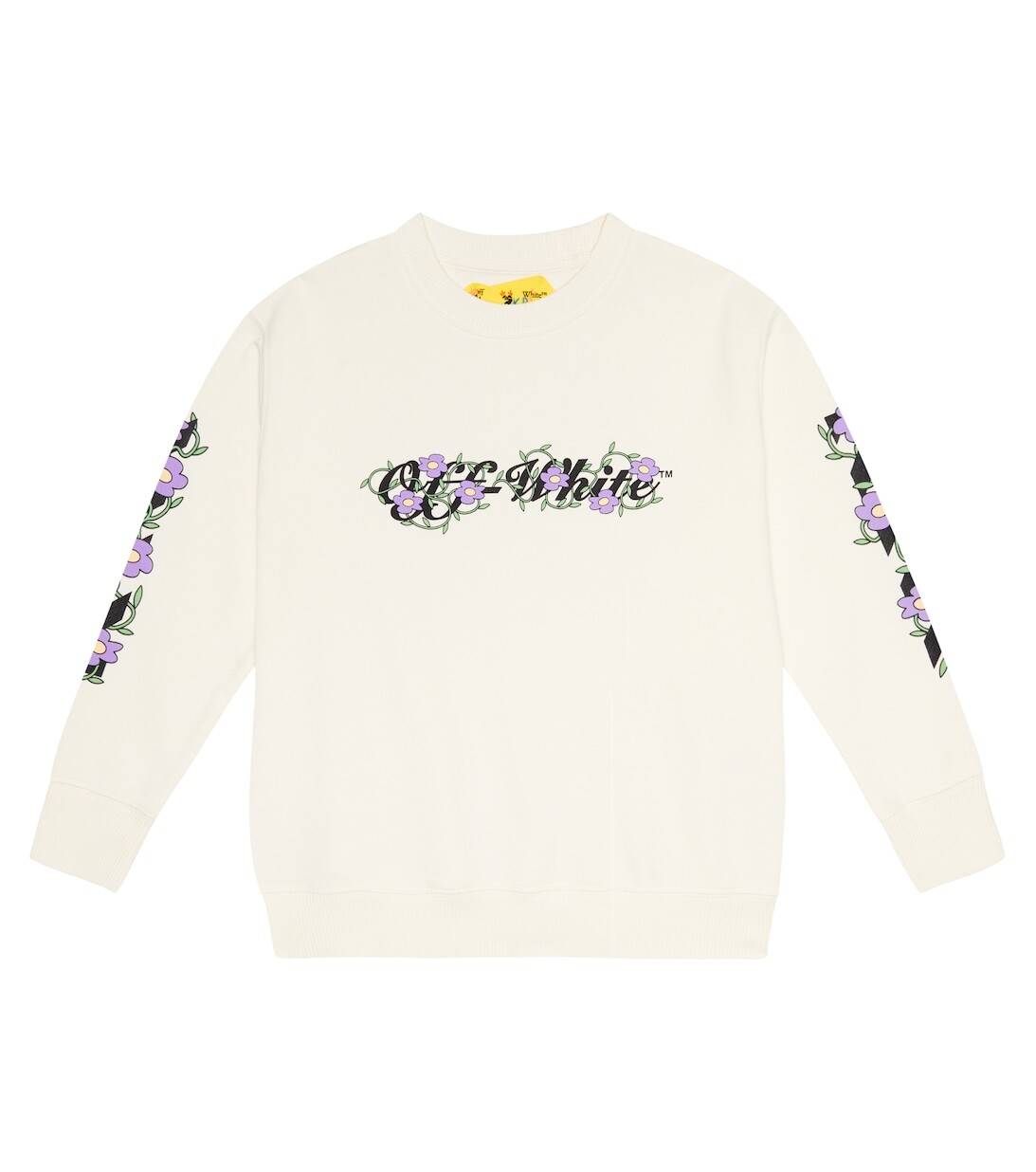 Толстовка из хлопка с принтом Off-White, белый 
Толстовка из хлопка с принтом Off-White, белый