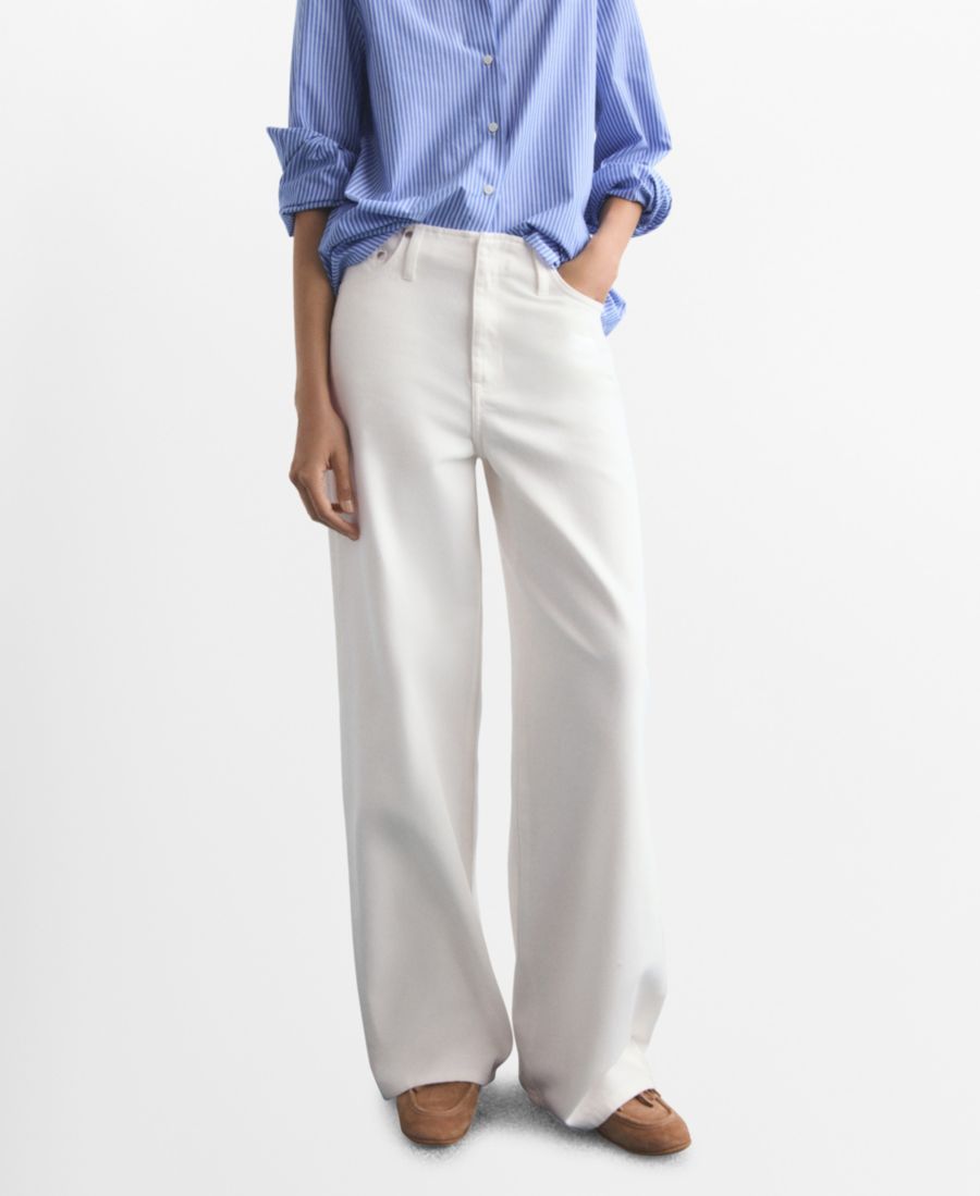 Женские джинсы с низкой посадкой и широкими штанинами MANGO, Off White
Женские джинсы с низкой посадкой и широкими штанинами MANGO, Off White