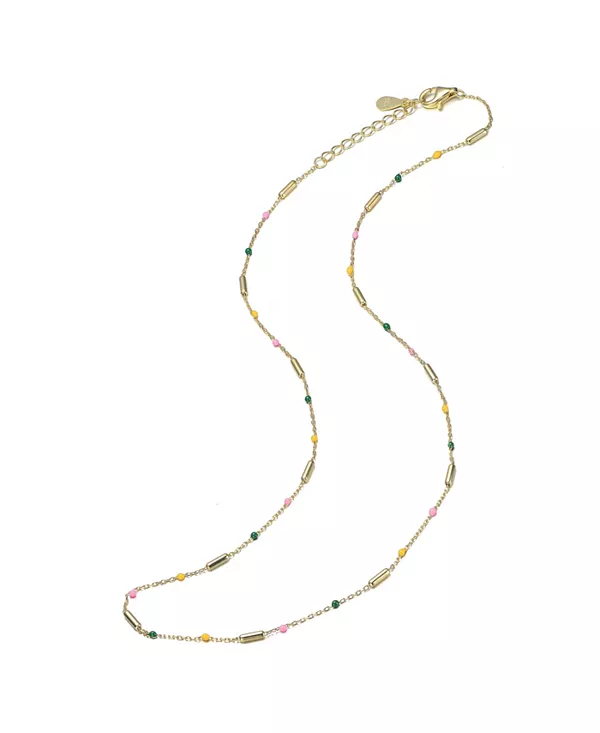 Ожерелье из стерлингового серебра 14 карат с позолотой и разноцветной эмалью Gigigirl, multi-colored
Ожерелье из стерлингового серебра 14 карат с позолотой и разноцветной эмалью Gigigirl, multi-colored