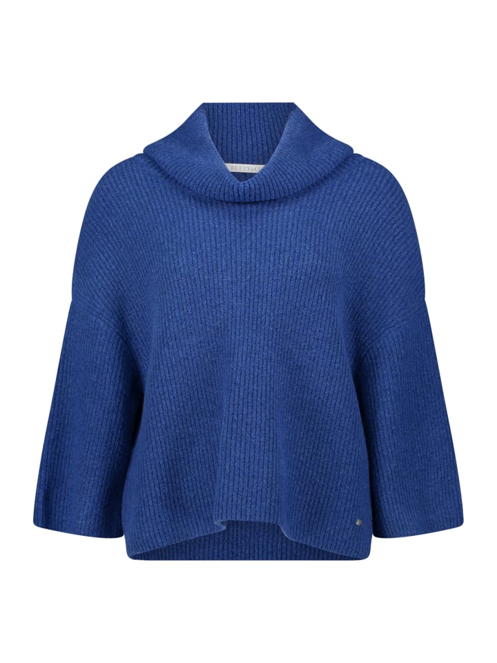Вязаный свитер с воротником в цвете средний синий меланж BETTY & CO
Вязаный свитер с воротником в цвете средний синий меланж BETTY & CO