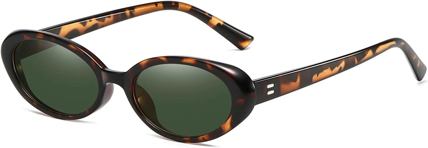 Ретро овальные солнцезащитные очки для женщин и мужчин - поляризованные UV400, маленькая оправа, винтажные очки «кошачий глаз» в стиле 90-х Plinvo, Leopardgreen
Ретро овальные солнцезащитные очки для женщин и мужчин - поляризованные UV400, маленькая оправа, винтажные очки «кошачий глаз» в стиле 90-х Plinvo, Leopardgreen