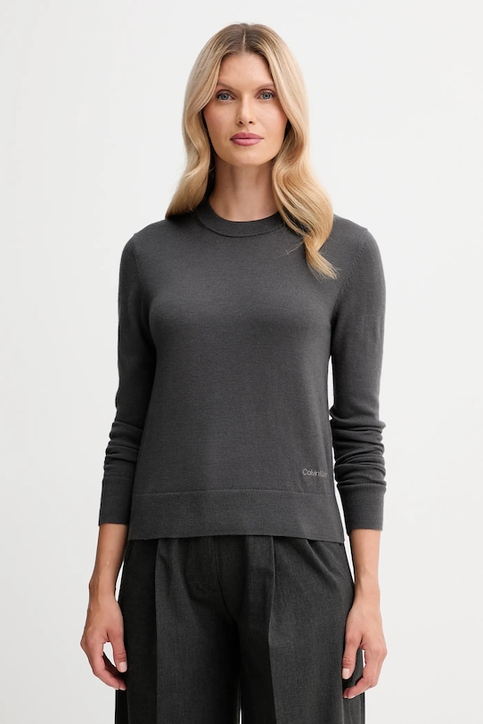 Свитер из смесовой шерсти Calvin Klein, серый
Свитер из смесовой шерсти Calvin Klein, серый
