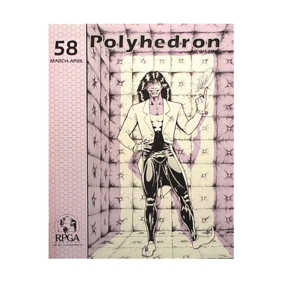 Журнал #58 "The Legacy - AD&D Adventure, Harlequin - Villain for Marvel Super Heroes", Polyhedron Magazine #051 - #100
Журнал #58 "The Legacy - AD&D Adventure, Harlequin - Villain for Marvel Super Heroes", Polyhedron Magazine #051 - #100