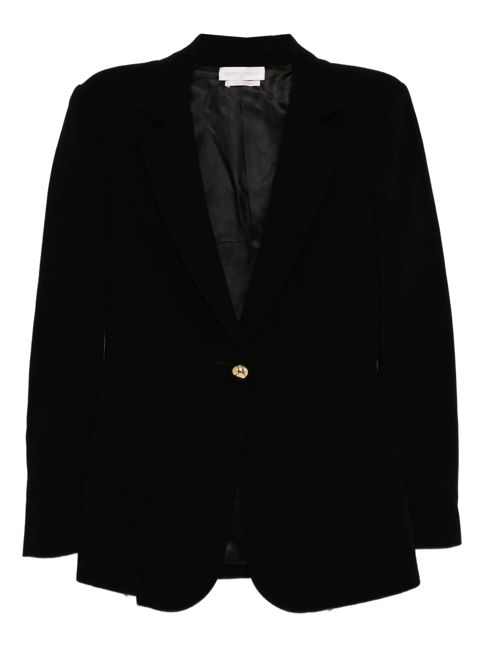 Однобортный блейзер строгого кроя Saiid Kobeisy, черный
Однобортный блейзер строгого кроя Saiid Kobeisy, черный