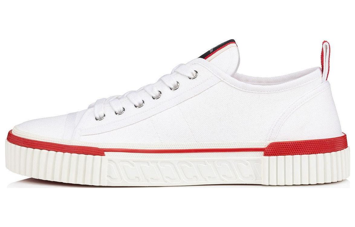 Christian Louboutin Низкие парусиновые туфли CL, белые, мужские 
Christian Louboutin Низкие парусиновые туфли CL, белые, мужские