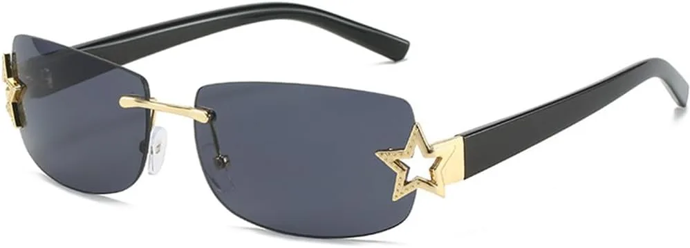 Панк-солнцезащитные очки для женщин, без оправы, градиентные, для мужчин, ретро-оправа, очки для вождения, защита от УФ-излучения UV400 HDUBFY, Black Gray
Панк-солнцезащитные очки для женщин, без оправы, градиентные, для мужчин, ретро-оправа, очки для вождения, защита от УФ-излучения UV400 HDUBFY, Black Gray