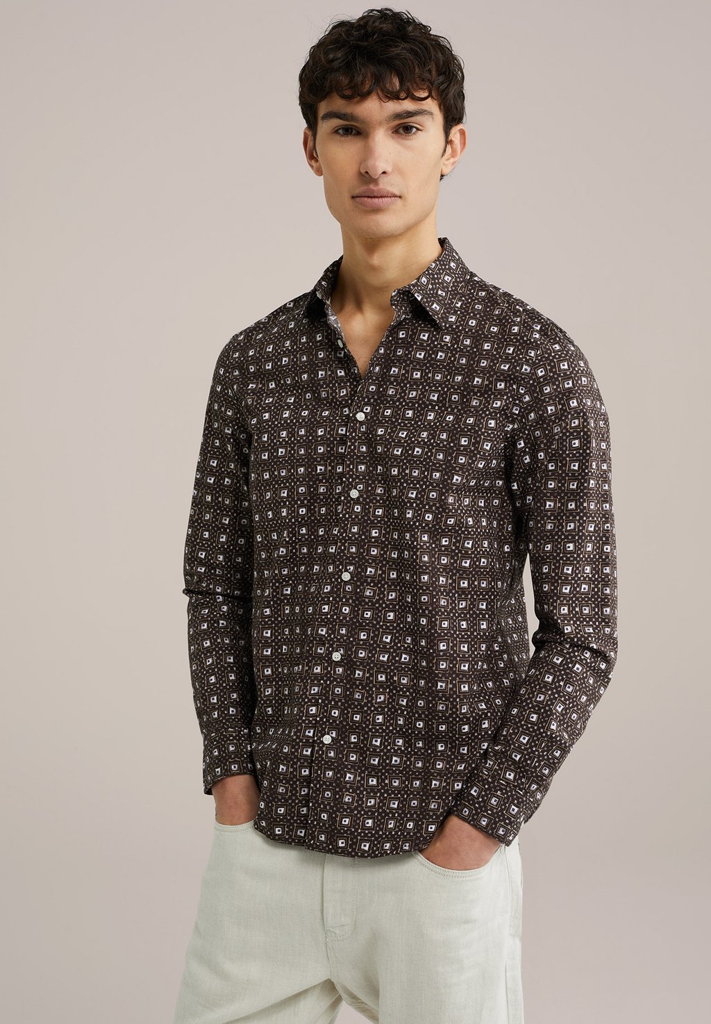 Рубашка WE Fashion, темно-коричневый
Рубашка WE Fashion, темно-коричневый