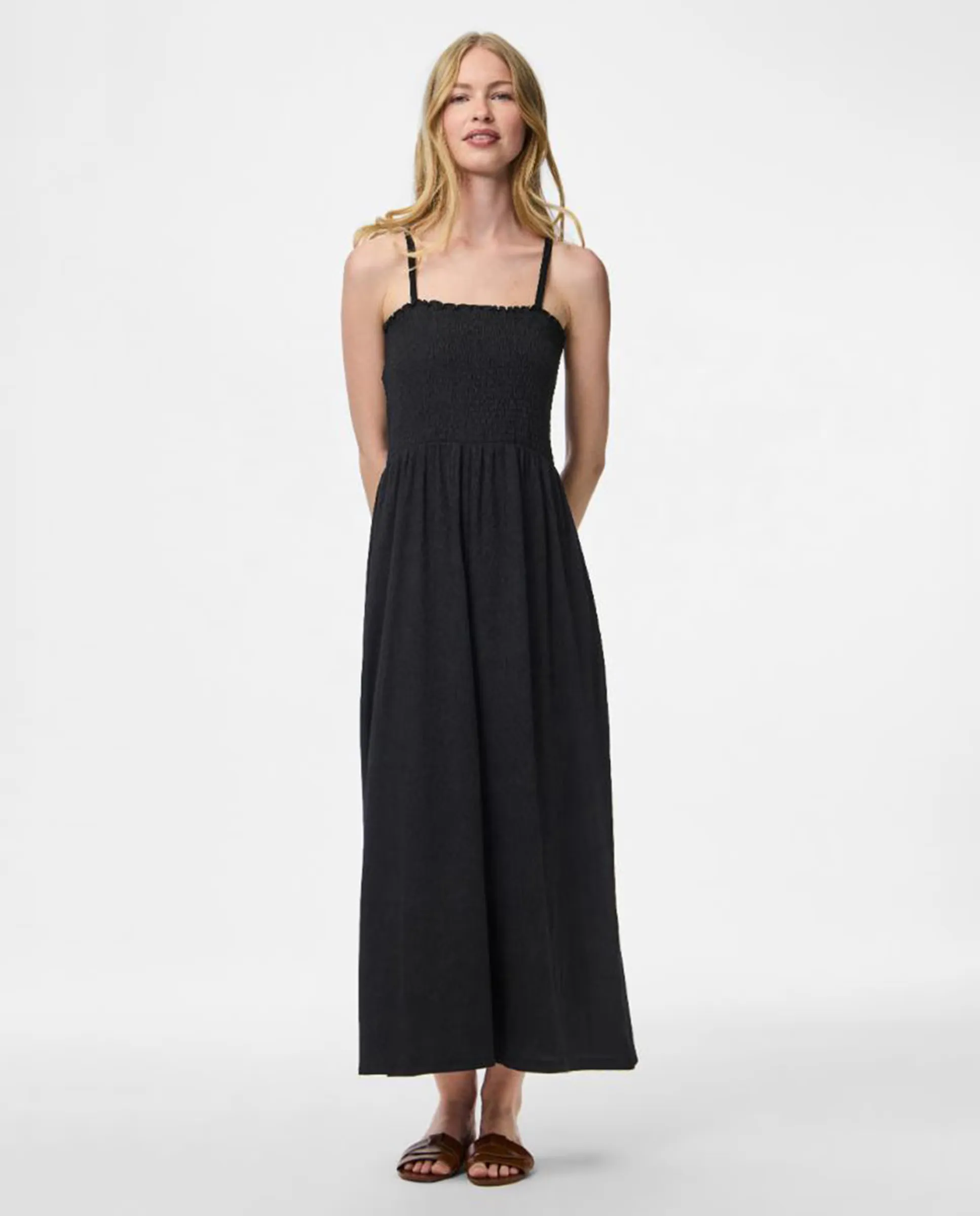 Женское миди-платье на бретелях Pieces, черный
Женское миди-платье на бретелях Pieces, черный