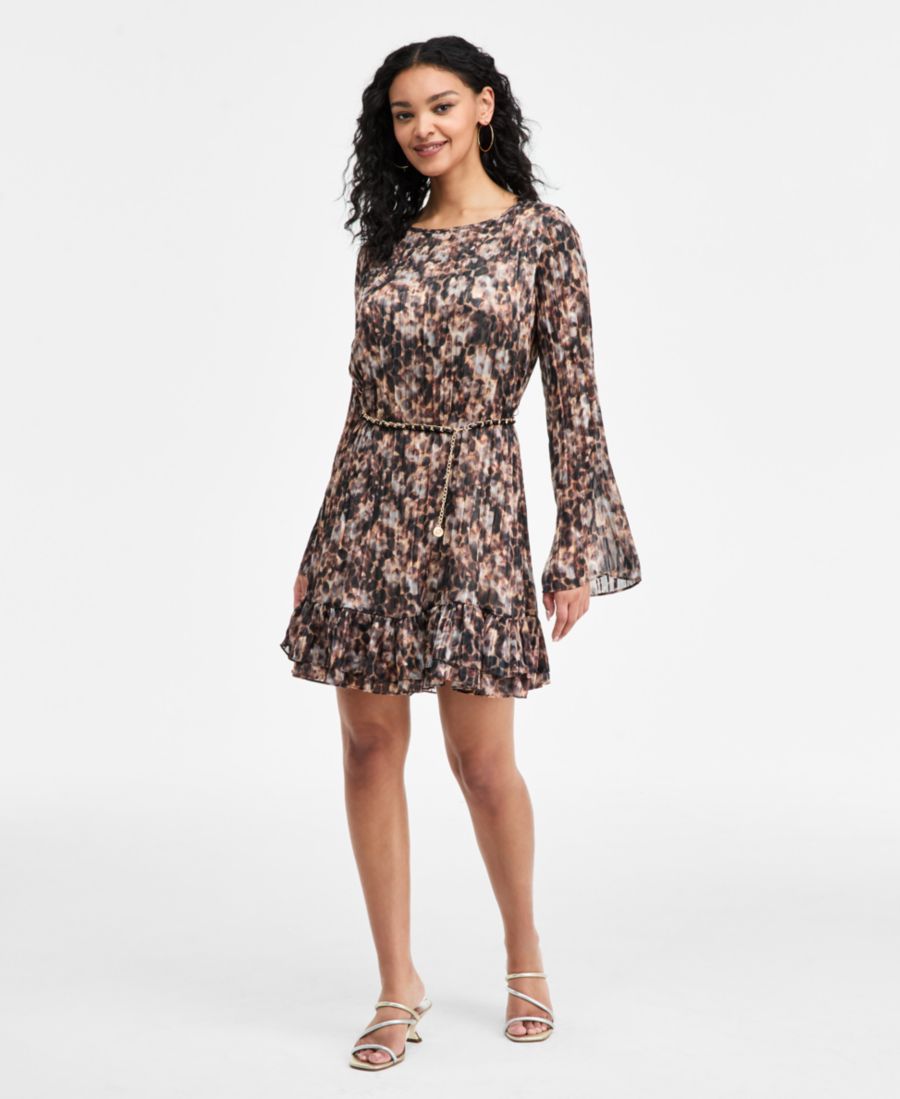 Женское плиссированное платье Ilenia с длинными рукавами GUESS, Safari Bloom Print
Женское плиссированное платье Ilenia с длинными рукавами GUESS, Safari Bloom Print