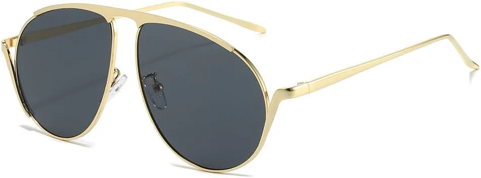 Ретро металлические женские солнцезащитные очки, модные мужские солнцезащитные очки большого размера UV400, черные солнцезащитные очки цвета чая HYYZZC, Gold Black
Ретро металлические женские солнцезащитные очки, модные мужские солнцезащитные очки большого размера UV400, черные солнцезащитные очки цвета чая HYYZZC, Gold Black