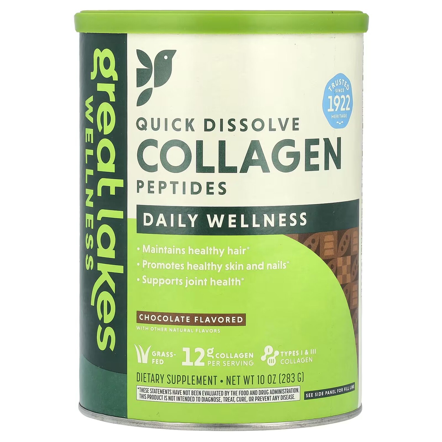 Быстрорастворимые коллагеновые пептиды, Daily Wellness, шоколад, 10 унций (283 г) Great Lakes Wellness
Быстрорастворимые коллагеновые пептиды, Daily Wellness, шоколад, 10 унций (283 г) Great Lakes Wellness