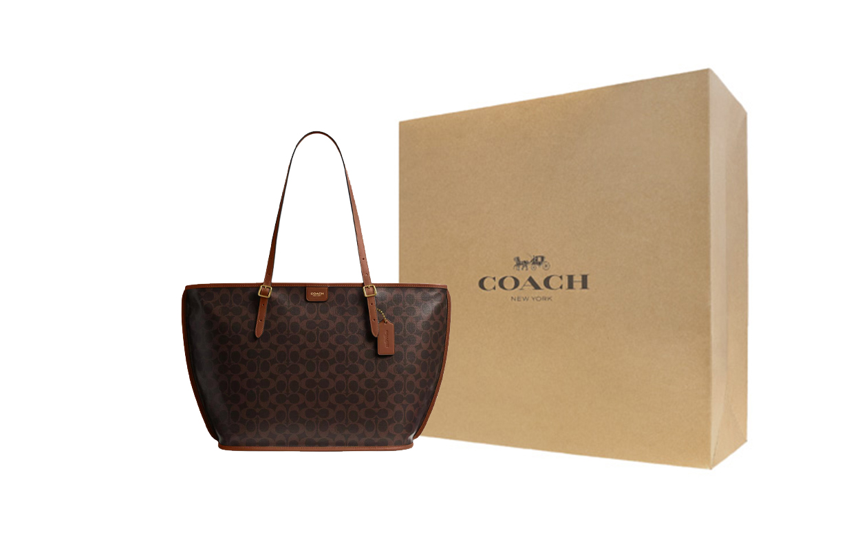 COACH Искусственная кожаная сумка через плечо большая женская темно-коричневая
COACH Искусственная кожаная сумка через плечо большая женская темно-коричневая