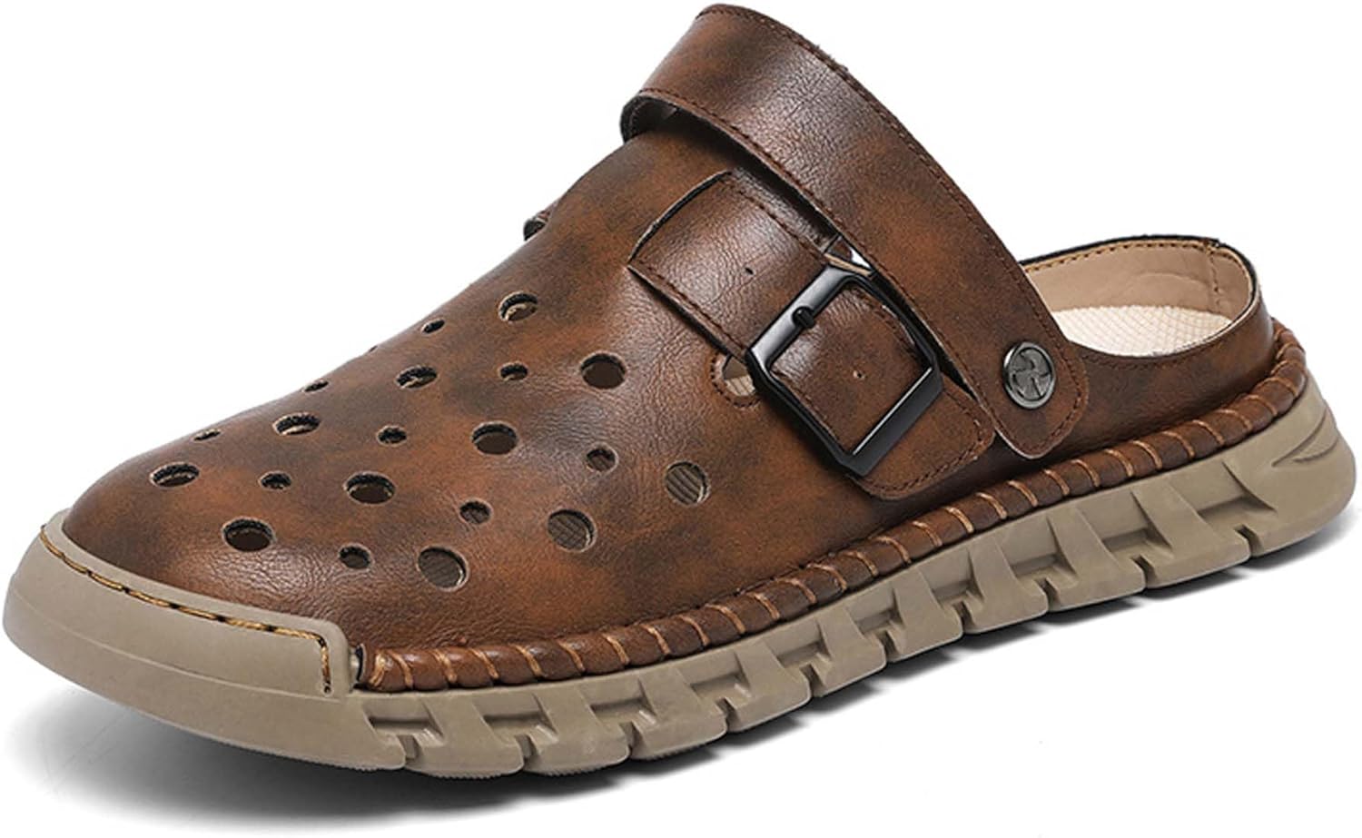 Мужские закрытые кожаные сандалии ручной работы, летние для походов, пляжа и спорта, сандалии с регулируемым каблуком, двойное использование Generic, коричневый
Мужские закрытые кожаные сандалии ручной работы, летние для походов, пляжа и спорта, сандалии с регулируемым каблуком, двойное использование Generic, коричневый