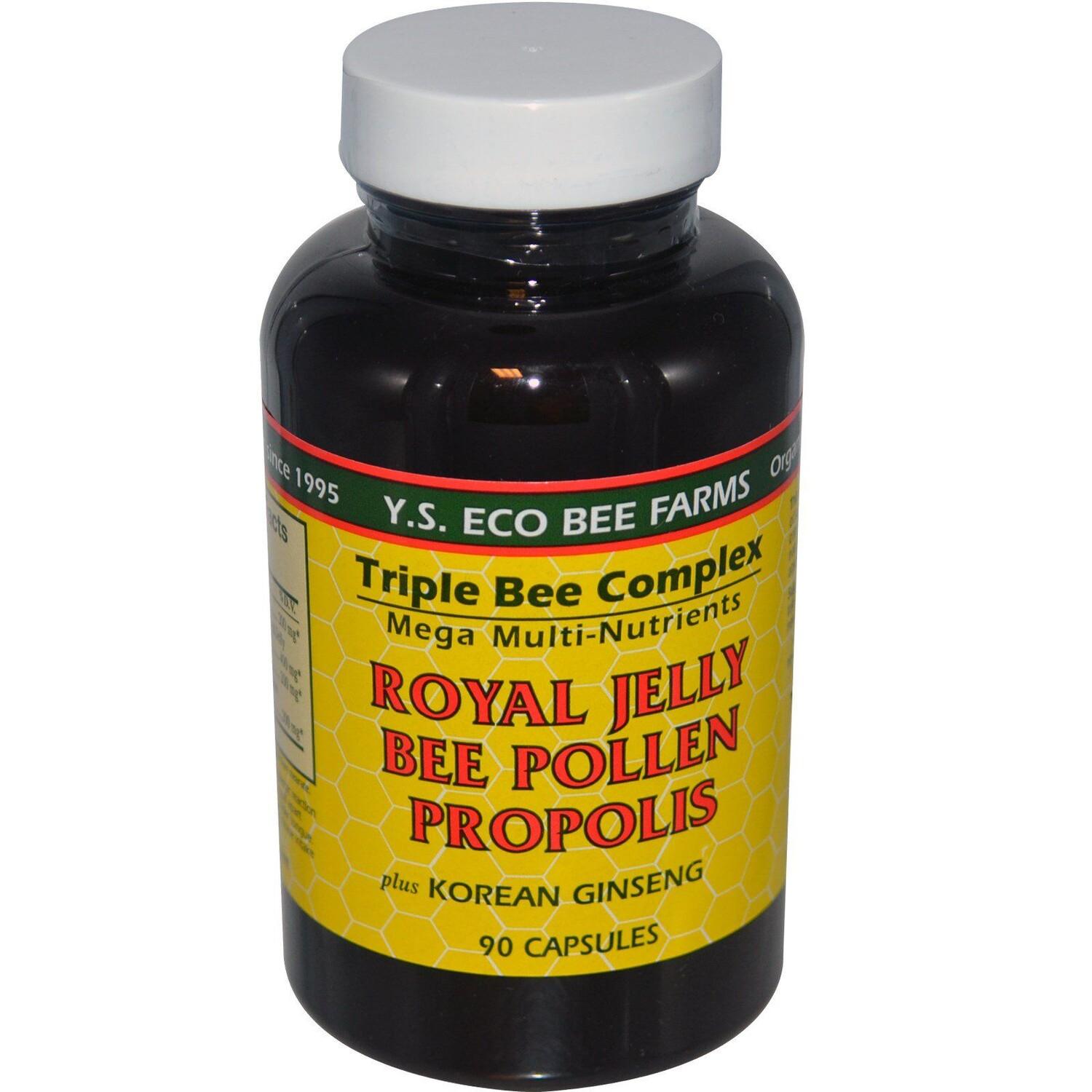 Y.S. Eco Bee Farms Маточное молочко пчелиная пыльца и прополис с корейским женьшенем 90 капсул
Y.S. Eco Bee Farms Маточное молочко пчелиная пыльца и прополис с корейским женьшенем 90 капсул