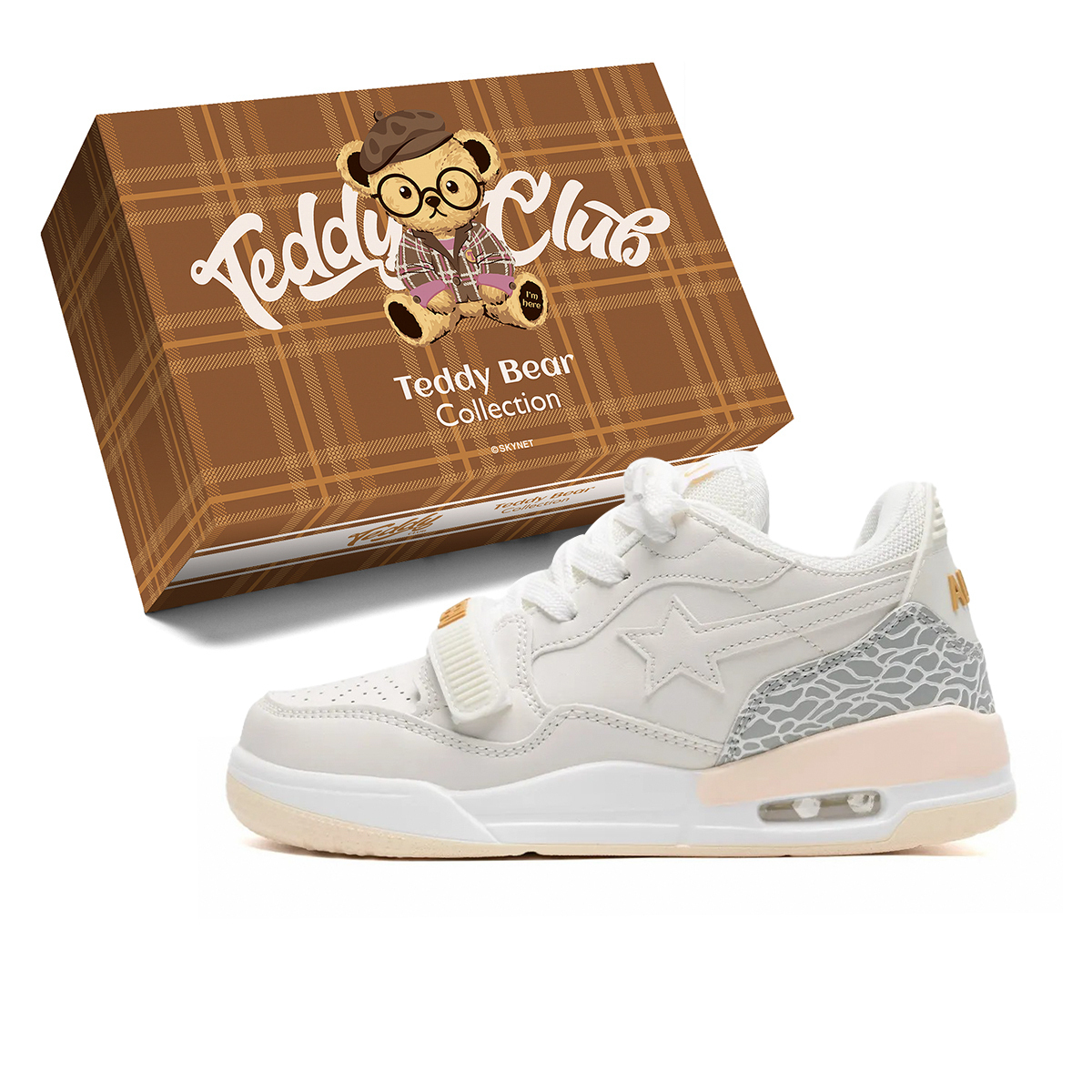 Teddy Bear Collection Абразивостойкие легкие поддерживающие низкие скейтбордские кроссовки для увеличения роста унисекс молочно-белый, цвет Milk White
Teddy Bear Collection Абразивостойкие легкие поддерживающие низкие скейтбордские кроссовки для увеличения роста унисекс молочно-белый, цвет Milk White