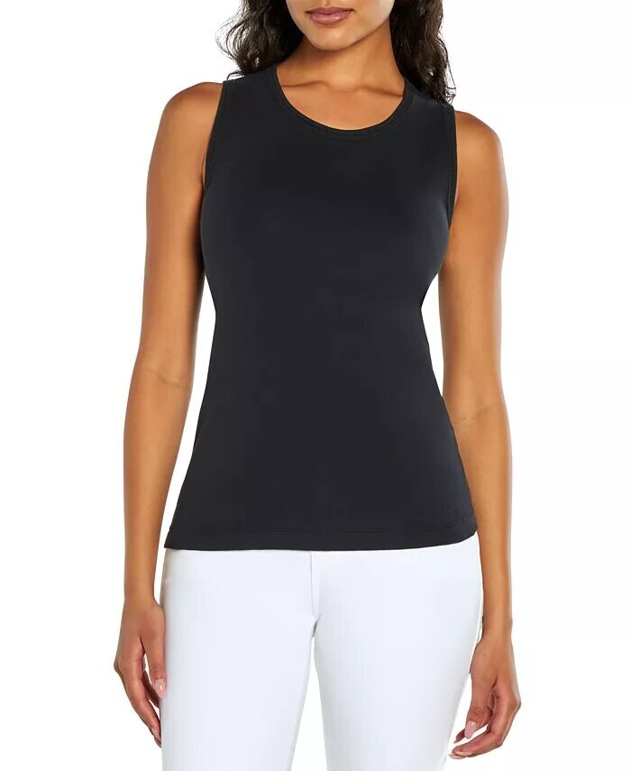 Женская майка с круглым вырезом Three Dots, черный 
Женская майка с круглым вырезом Three Dots, черный