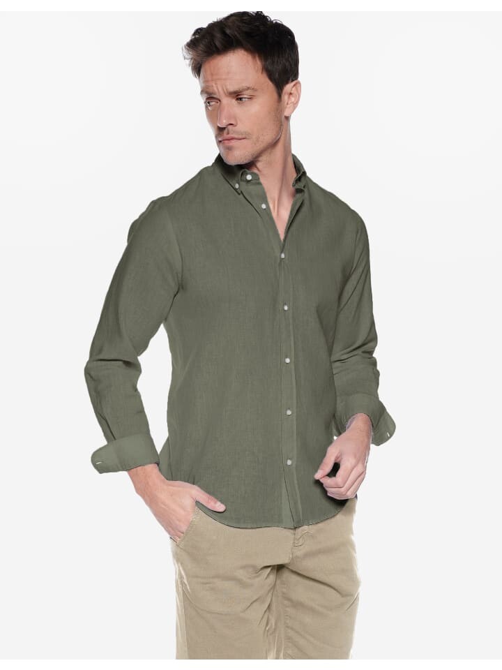 Рубашка Steffen Klein Leinenhemd Tailored Fit, хаки
Рубашка Steffen Klein Leinenhemd Tailored Fit, хаки