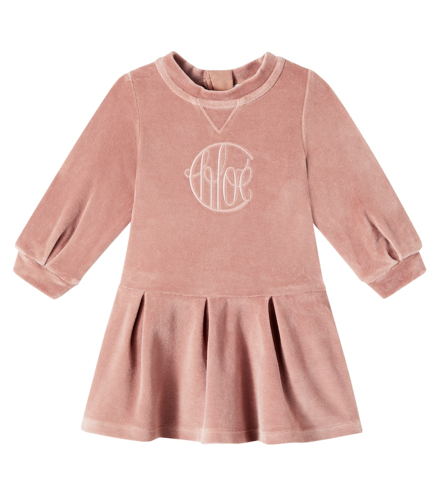 Хлопковое платье из вельвета с логотипом Chloé Kids, Beige Rose
Хлопковое платье из вельвета с логотипом Chloé Kids, Beige Rose