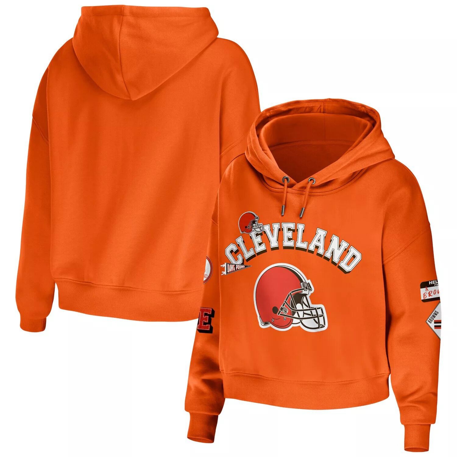 Женская одежда Erin Andrews Orange Cleveland Browns Скромный укороченный пуловер с капюшоном
Женская одежда Erin Andrews Orange Cleveland Browns Скромный укороченный пуловер с капюшоном