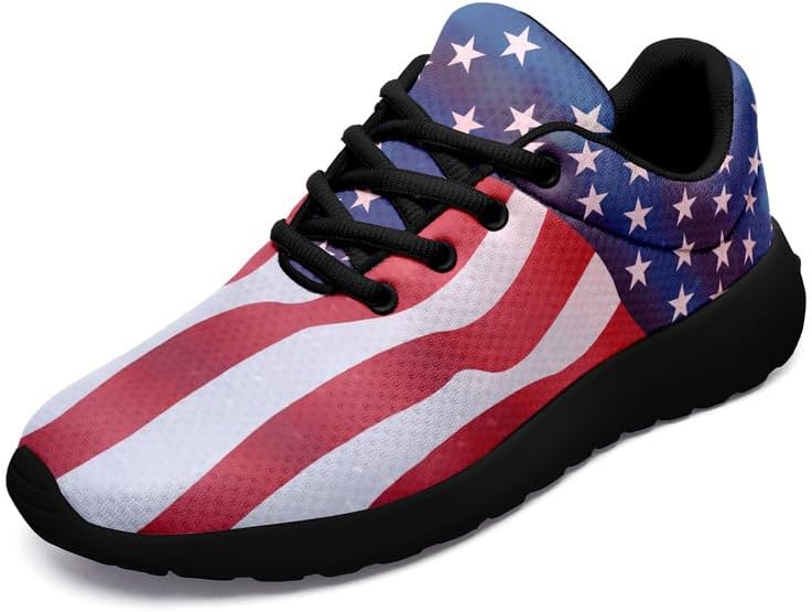 Кроссовки для бега с американской тематикой для мужчин и женщин, стиль США, флаг США, звезды, легкие, комфортные, с амортизацией, для ходьбы Awsole, черный
Кроссовки для бега с американской тематикой для мужчин и женщин, стиль США, флаг США, звезды, легкие, комфортные, с амортизацией, для ходьбы Awsole, черный