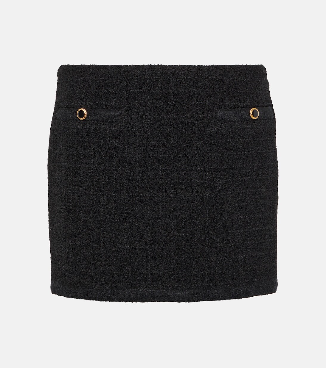 Твидовая мини-юбка в клетку Alessandra Rich, черный
Твидовая мини-юбка в клетку Alessandra Rich, черный