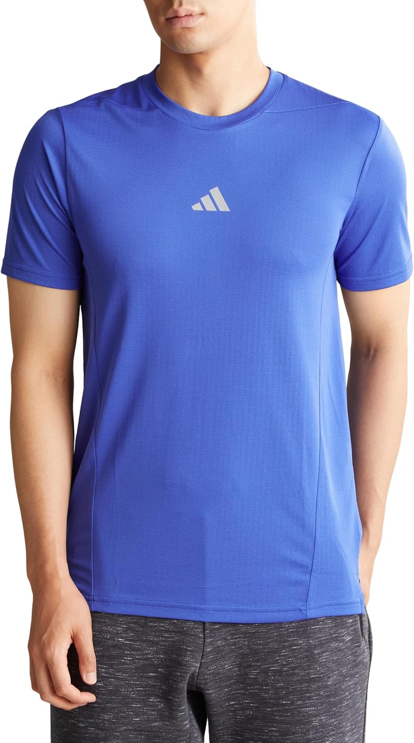 Мужская футболка с коротким рукавом HEAT.RDY с быстросохнущей охлаждающей технологией, разработанная для тренировок, высокоинтенсивных интервальных тренировок (HIIT) и физических упражнений. IHP82 Adidas, синий
Мужская футболка с коротким рукавом HEAT.RDY с быстросохнущей охлаждающей технологией, разработанная для тренировок, высокоинтенсивных интервальных тренировок (HIIT) и физических упражнений. IHP82 Adidas, синий