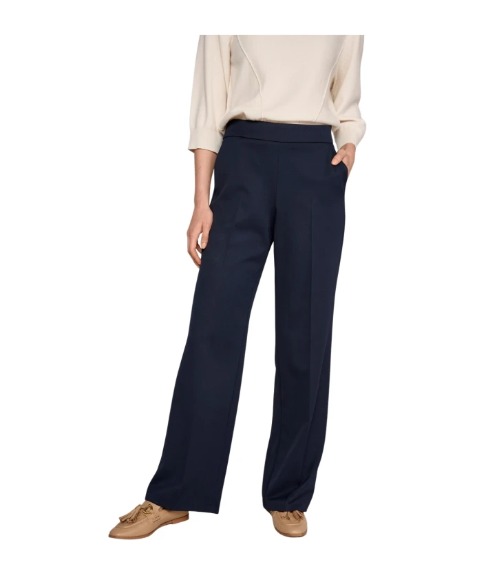 Брюки с широкими штанинами и эластичным поясом Marie Mãro, синий
Брюки с широкими штанинами и эластичным поясом Marie Mãro, синий