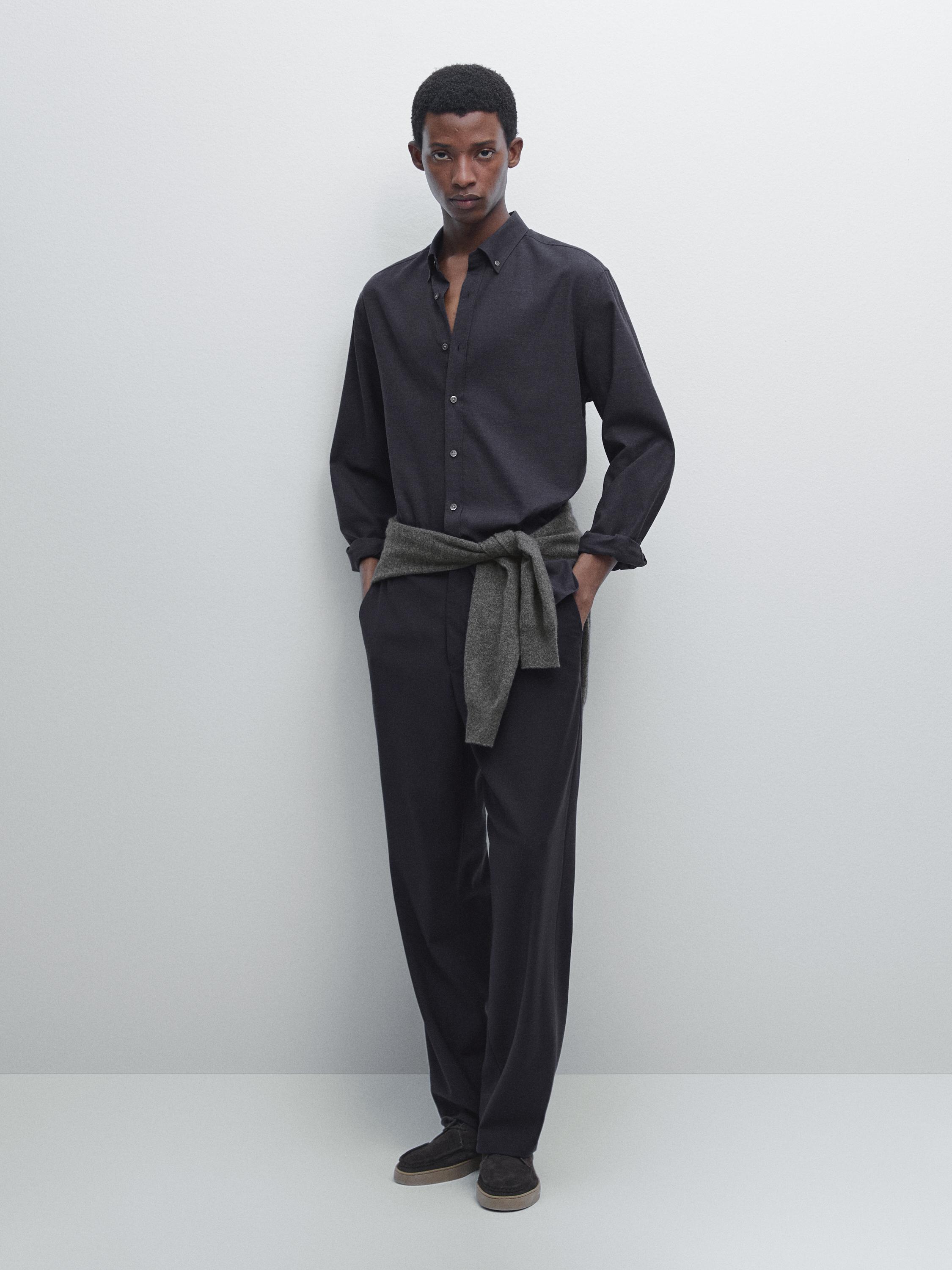 Мягкая меланжевая рубашка стандартного кроя Massimo Dutti, темно-синий
Мягкая меланжевая рубашка стандартного кроя Massimo Dutti, темно-синий