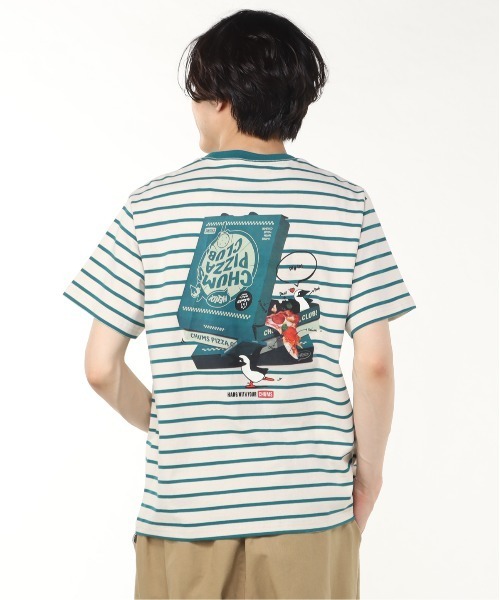 Футболка с коротким рукавом, принт на спине CHUMS, белый/зеленый
Футболка с коротким рукавом, принт на спине CHUMS, белый/зеленый