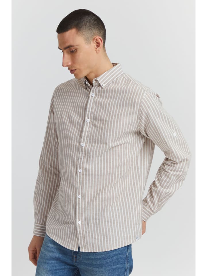 Рубашка INDICODE, бежевый 
Рубашка INDICODE, бежевый