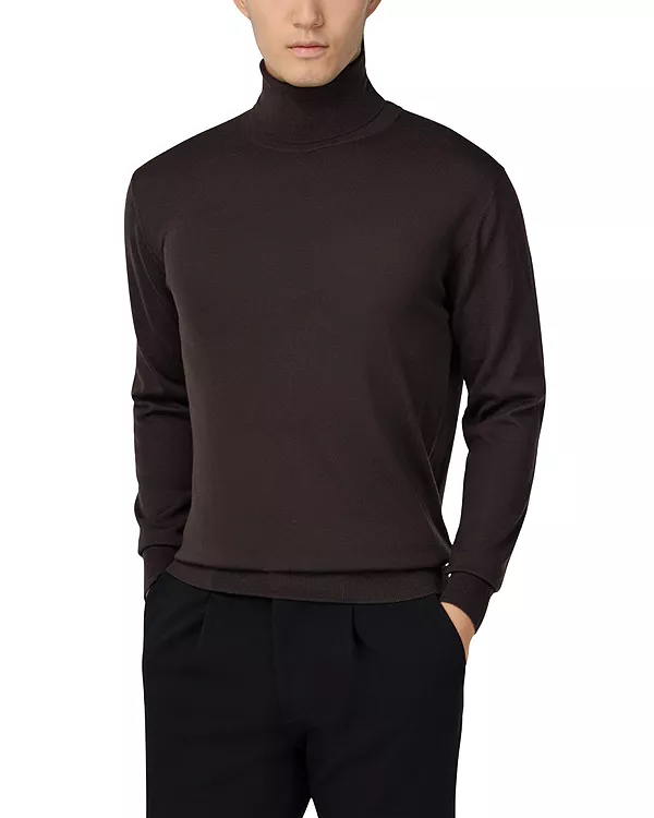 Свитер с высоким воротником из сверхтонкой мериносовой шерсти Boggi Milano, коричневый
Свитер с высоким воротником из сверхтонкой мериносовой шерсти Boggi Milano, коричневый